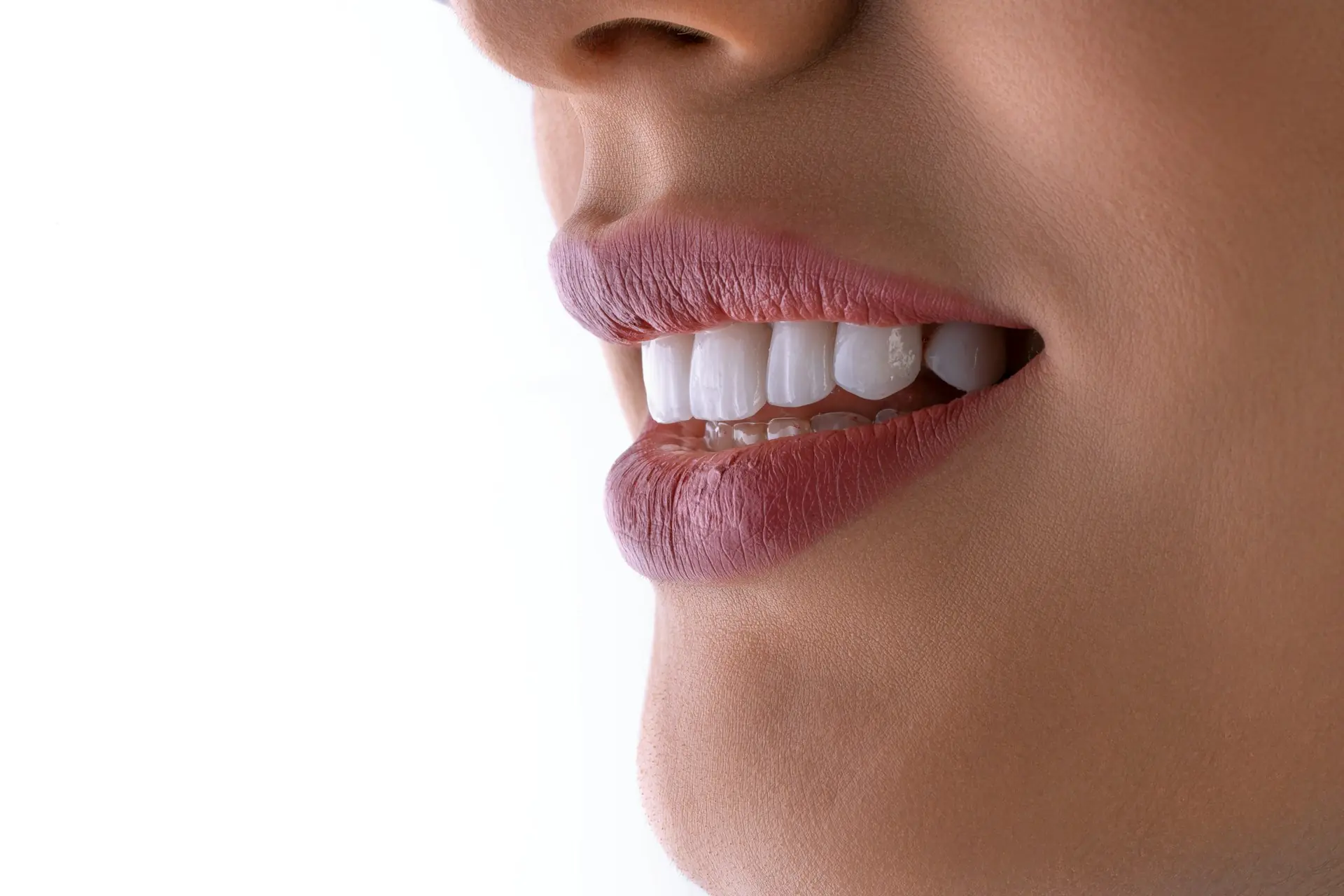 Close up of a woman's mouth.